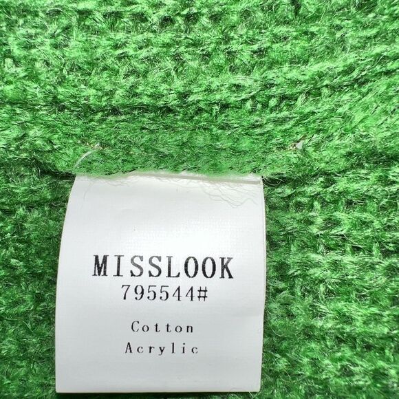 Misslook awesome pretty green cotton/acrylic blend warm winter sweater! - Picture 11 of 11